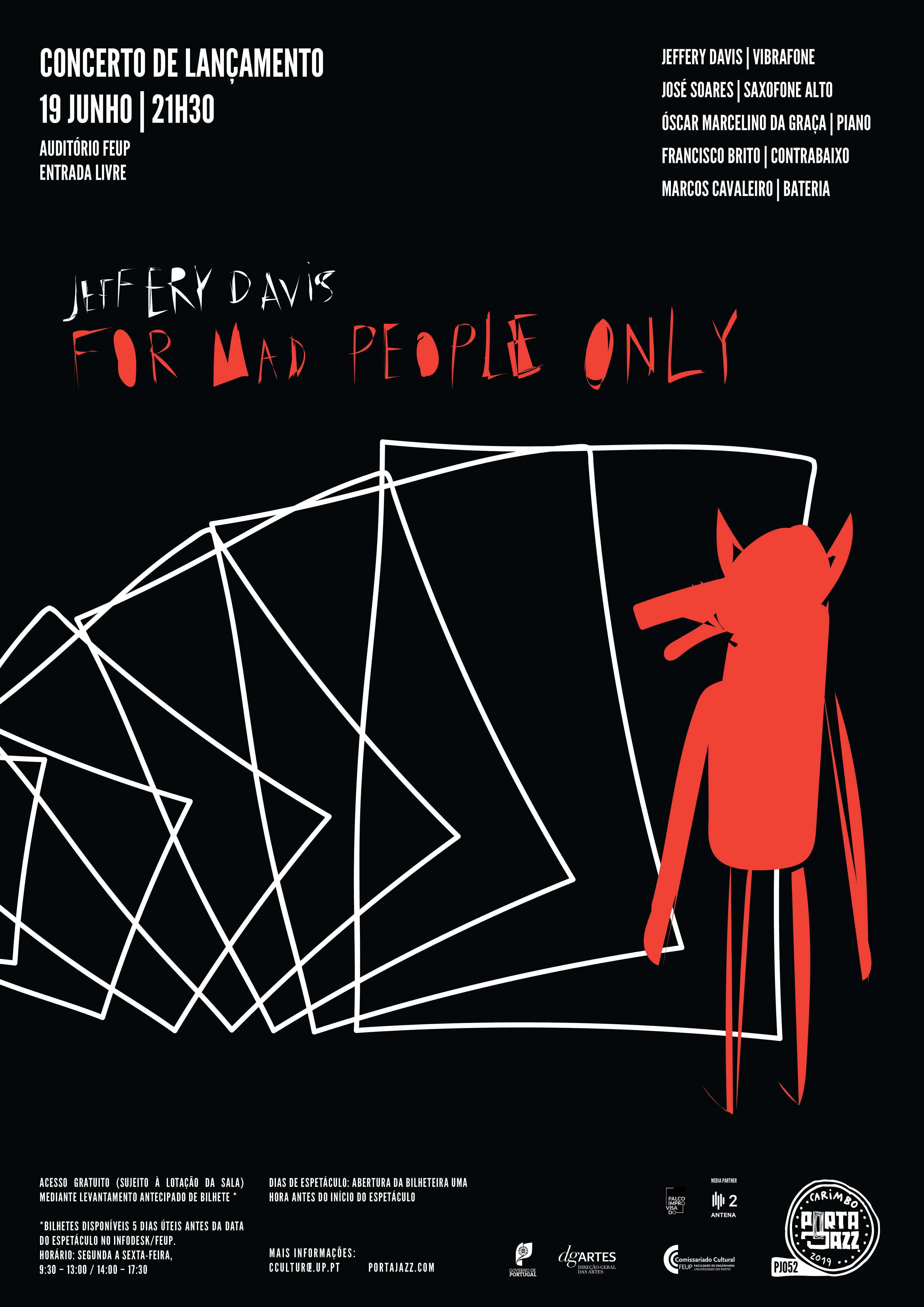 cartaz lançamento Jeffery Davis - For Mad People Only